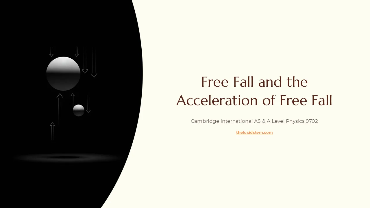 Slide 1 of 16: Free fall and the acceleration of free fall slides