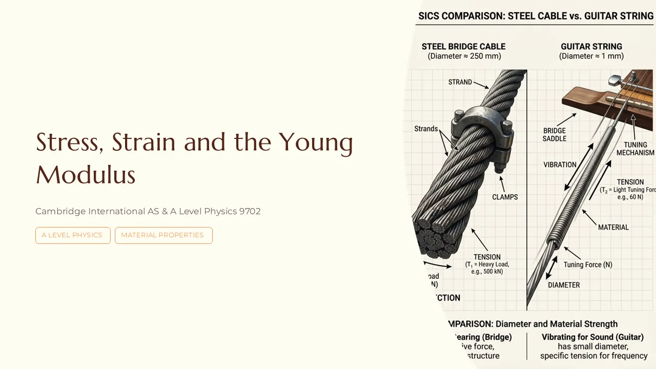 Slide 1 of 17: Stress, strain and the Young modulus slides